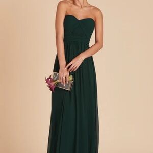 Elegant Emerald Green Convertible / Strapless Bridesmaid Dress